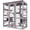 Gray 70'', variant on Aivituvin 70" Walk-in Catio Outdoor Cat Enclosure, Large Cat Cage with 7 Platforms, 2 Rest Houses & Waterproof Roof for Multiple Cats