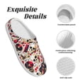 thumbnail image 5 of KLL Guitar Skull rock Pattern Adult Unisex Cozy Slippers,Fuzzy Slip-on Slippers TPR Sole Slippers Comfort Plush Home Footwear for Indoor & Outdoor-46/47, 5 of 7