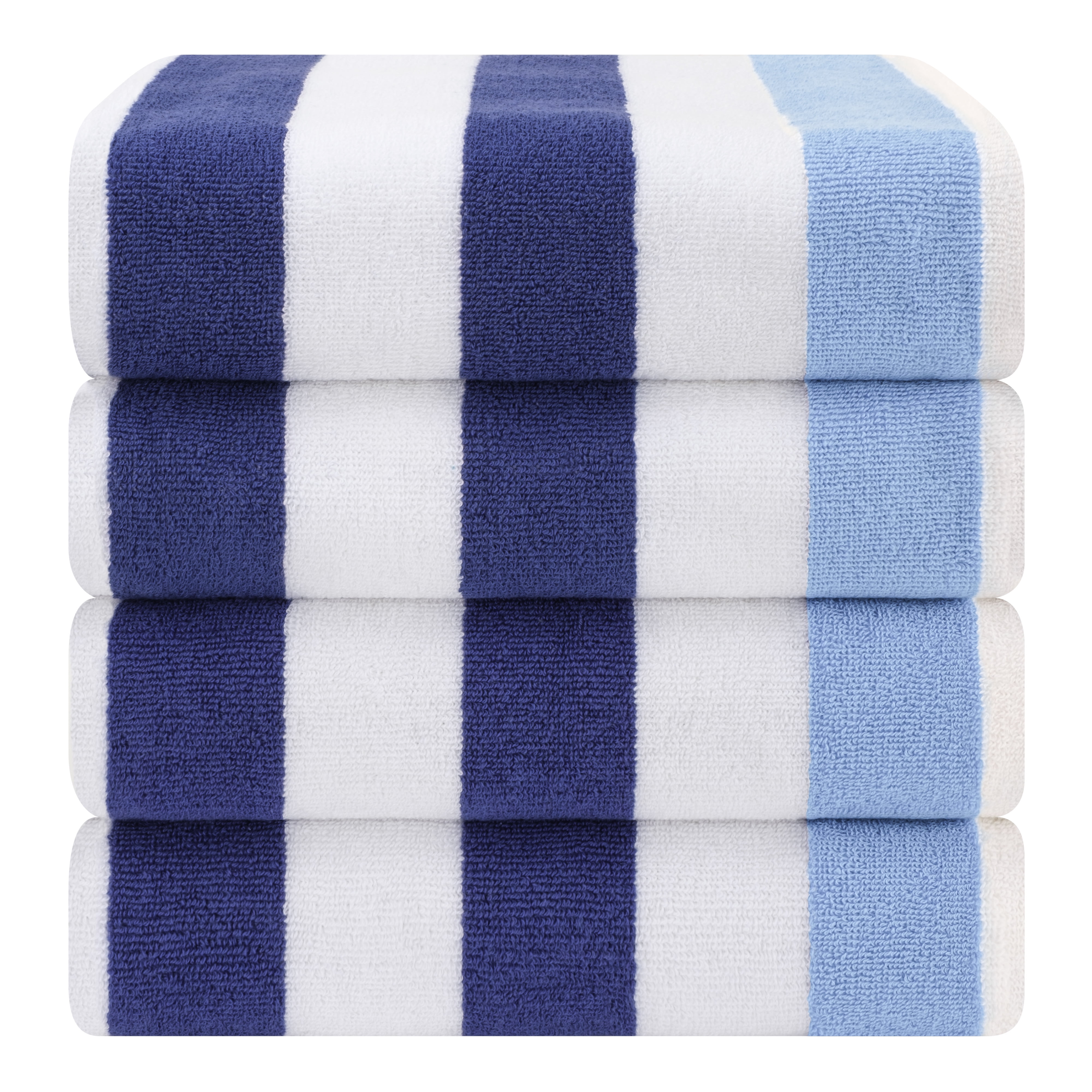 4-Pack: 30 x 60 Ultra-Soft 100% Cotton Striped Pool Cabana Hotel Beach  Towels, 30x60, 4-pack - Pay Less Super Markets