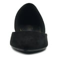 thumbnail image 3 of Ollio Women's Shoes Faux Suede Slip On Comfort Light Pointed Toe Ballet Flat ZM1710F, 3 of 6