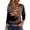 Black, variant on Women's 250th Anniversary USA Shirt Patriotic American Flag Print V-Neck Button 3/4 Sleeve T-Shirt