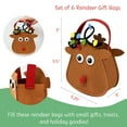 thumbnail image 2 of Wrapables Felt Reindeer Gift Bags, Holiday Decorations (Set of 6), 2 of 11