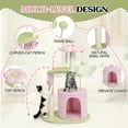 thumbnail image 2 of UBesGoo Cat Tree, 33in Multi-Level Tower for Play & Rest with Scratching Post, Curved Perch & Plush Bed，Pink, 2 of 7