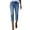 502_Light Blue, variant on frariair Straight Leg Pants for Women Capri Jeans Stretchy Denim Black