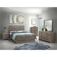 thumbnail image 2 of Pemberly Row Farmhouse Wood Queen Panel Bed in Barrel Oak Finish, 2 of 7