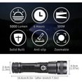 thumbnail image 2 of Ultra Powerful LED Flashlight 5000 Lumens USB Rechargeable, Extremely Bright Tactical Torch Light, 2 of 4