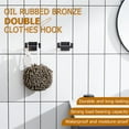 thumbnail image 4 of KOKOSIRI Robe Hooks Bathroom Double Towel Coat Hook for Bath Kitchen Hardware Wall Mounted, 2 Pack Oil Rubbed Bronze Stainless Steel B1015ORB-P2, 4 of 7