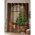 thumbnail image 4 of Fsddascl Green Christmas Tree Shower Curtain Set - Extra Long 72" x 96" Washable Bathtub Curtain with 12 Hooks, Winter Xmas Ball Star Bear Cartoon Waterproof Fabric Stall Shower Curtains for Bathroom, 4 of 6