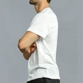 thumbnail image 4 of 3 Pack Mens Casual V Neck Short Sleeve White T-Shirt 100% Cotton Comfy Size XL, 4 of 5