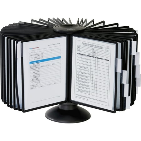 - Durable Sherpa Sherpa 40-Panel Carousel Reference System, 80 Sheet Capacity, Black