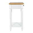 thumbnail image 2 of OSP Home Furnishings Medford Side Table withÂ&nbsp;white distressed faces with natural veneer tops, 2 of 5