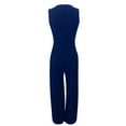 thumbnail image 5 of Womens Ruched Wide Leg Long Pants Jumpsuits Dressy Sleeveless Rompers Tunic Sequin Formal Cocktail Party Playsuit, 5 of 5