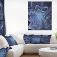 thumbnail image 1 of Symmetrical Blue Digital Fractal Flower - Floral Canvas Art Print, 1 of 3