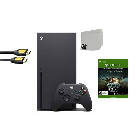 Pre-Owned Restored Xbox Series X Video Game Console Black with The Elder Scrolls Online BOLT AXTION