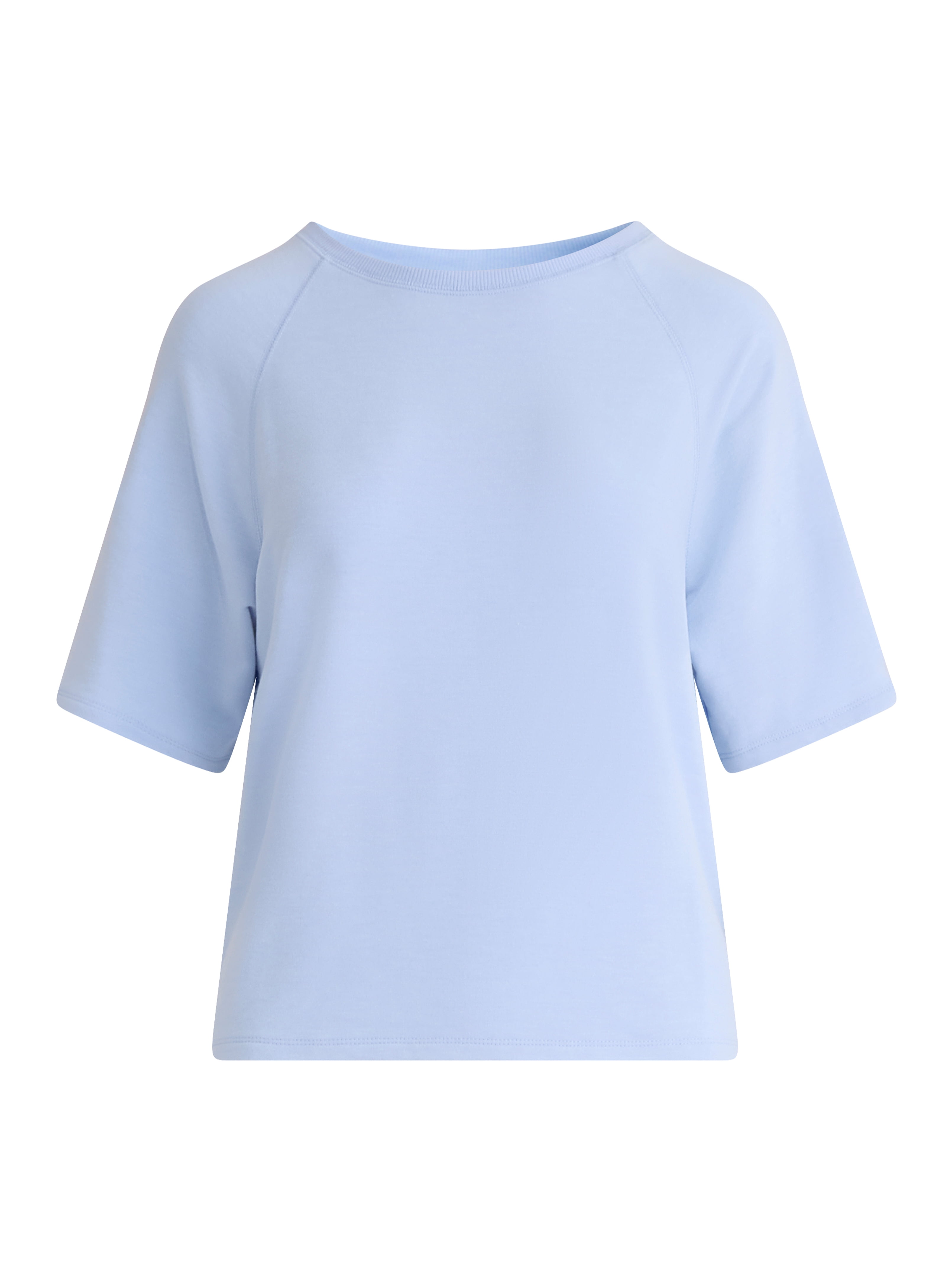 Joyspun Women's French Terry Short Sleeve Top and Capri Pants Set, 2-Piece, Sizes XS-3X