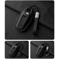 thumbnail image 6 of 3 Buttons Premium Leather Key Fob Cover Compatible with Audi Q5/SQ5 Sportback/A6L/A3/A6 Avant/Q6 Sportback E-tron/A5LCase Holder Protector Metal Keychain, 6 of 7