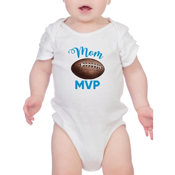Mom Mvp With Football Bodysuit Infant -Smartprints Designs, Unisex Regular Fit