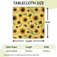 thumbnail image 2 of Green Sunflower Pattern Square Fitted Tablecloth with Elastic Edge,Square Table Cover,Washable Elastic Table Cover for Home Kitchen Party Decor 34"x34", 2 of 6