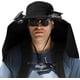 thumbnail image 2 of Sombrero de ala ancha para hombre, con ventilador solar, para pesca al aire libre, con solapa para el cuello, gran abanico de viento para hombre y mujer, sombrero de pescador refrescante, protector, 2 of 3