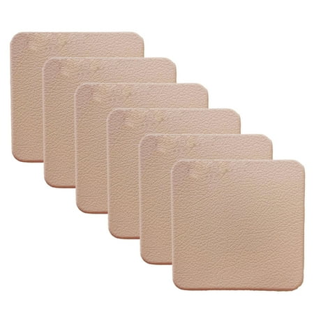 

Leather Drink Coaster Cup Mat Set of 6，Easy to Clean