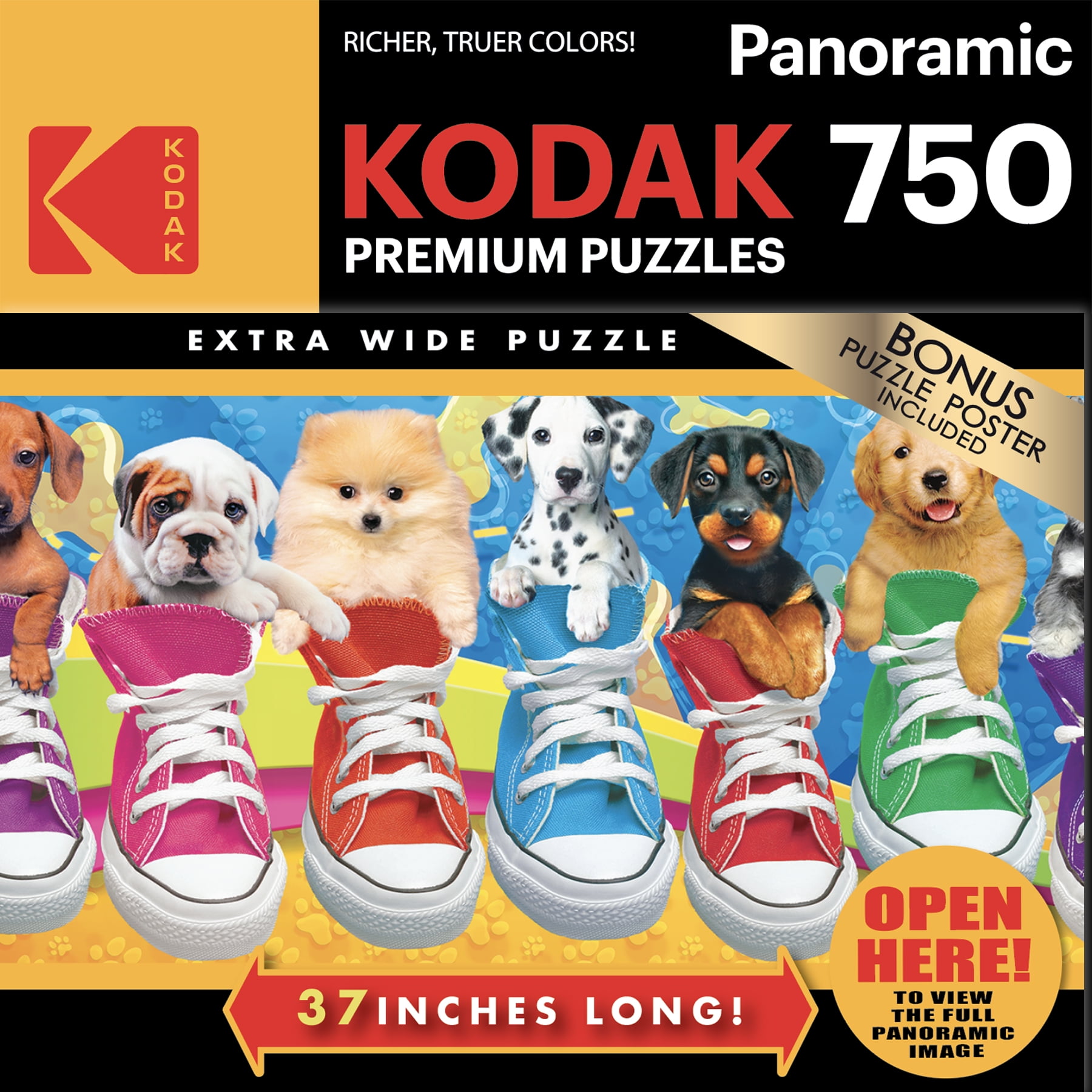 RoseArt Kodak 750 Piece Sneaky Pups All Stars Interlocking Jigsaw Puzzle