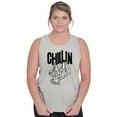 thumbnail image 4 of Sloth Chillin Animal Lovers Funny Tank Top T Shirts Men Women Brisco Brands S, 4 of 6