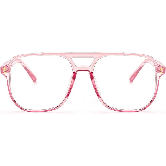 FEISEDY Blue Light Blocking Glasses Fake Nerd Clear Square Computer Lightweight Aviator Glasses Frame Oversized B3046
