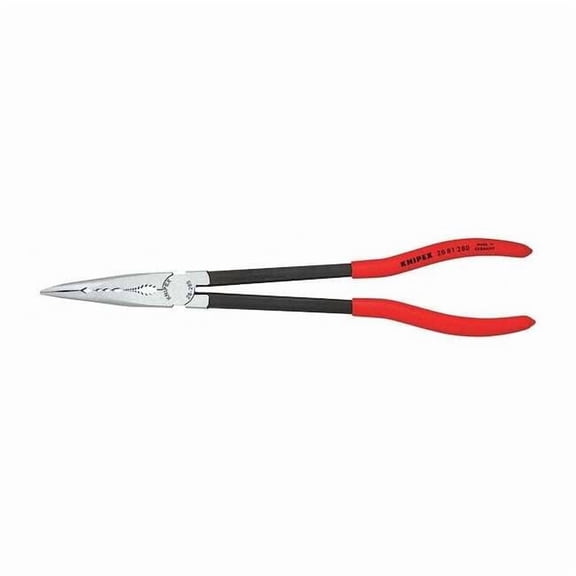Knipex Needle Nose Plier,11" L,Serrated 28 81 280 SBA