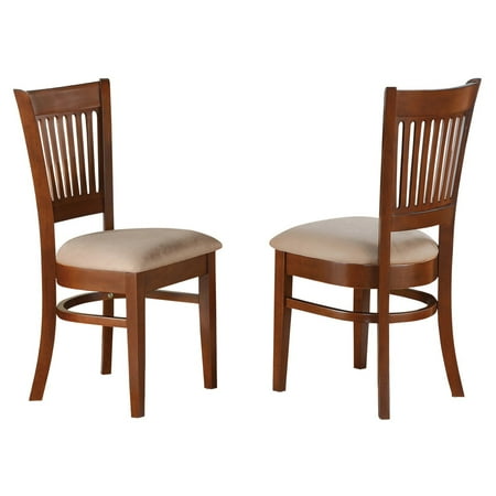 - East West Furniture Vancouver Dining Chair with Microfiber Seat - Set of 2
