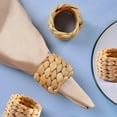 thumbnail image 3 of 12Pcs Water Hyacinth Napkin Rings, GpXteam Farmhouse Napkin Rings Set of 12, Boho Napkins, Nature Napkin Rings for Party, Wedding, Supplies for Dinner Table Decoration, 3 of 7