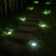 thumbnail image 4 of Paquete de 4 luces solares para suelo, 8 luces LED de disco con energía solar, iluminación exterior impermeable para jardín, patio, terraza, césped, camino, pasarela (blanco), 4 of 4