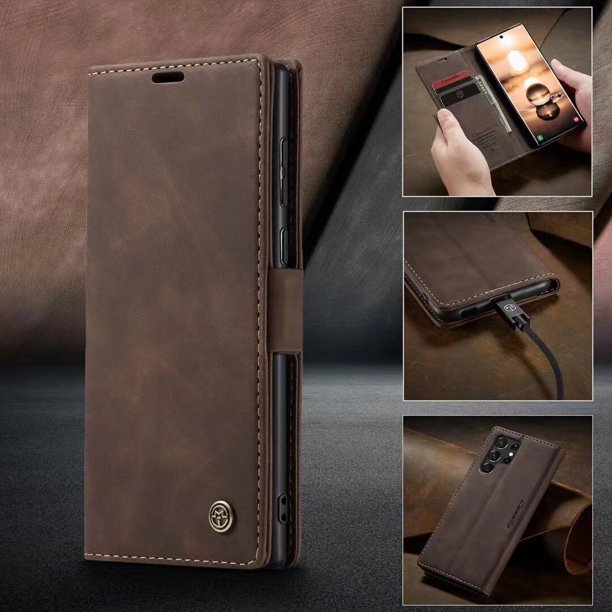 Funda con tapa para Samsung Galaxy S22 Plus ultra, Funda de cuero para Samsung Galaxy S21, S20, S10 Plus, S10E ultra, fundas para teléfono Fivean unisex