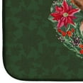 thumbnail image 4 of Jack Russell Terrier 2 Poinsetta Wreath Dish Drying Mat, 4 of 7