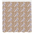 thumbnail image 2 of Ambesonne Shabby Flora Shower Curtain, Flowers Retro Spring, 69"Wx75"L, Almond Mauve, 2 of 4