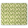 thumbnail image 1 of Vine Mouse Pad, Grapevine Pattern with Repeating Hand-Drawn Green Leaves Illustration, Rectangle Non-Slip Rubber Mousepad, Green Brown Cream, by Ambesonne, 1 of 2