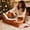 B, variant on Christmas Sleigh Dog Bed - Funny Santa Sleigh Pet Bed for Small Medium Dogs, Soft Plush Washable Cozy Sleeping Mat, Indoor Outdoor Holiday Pet Couch, Brown, 17.7 Inch