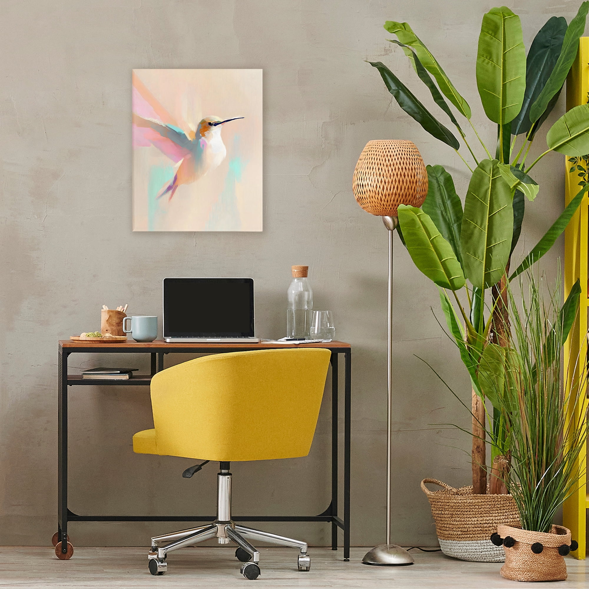Stupell Industries Pastel Hummingbird in Flight Canvas Wall Art, design by The Prints Vibe