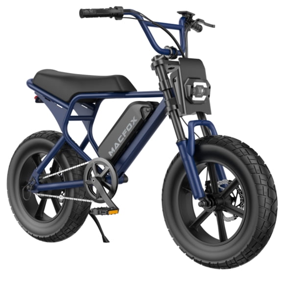 MACFOX M16 Teen Electric Bike, 500W Motor, 20 MPH Top Speed, 25-Mile Range, 16"x4.0" Fat Tires, Removable 48V/10.4Ah Battery, Fits Riders 3'11" and Above