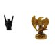 thumbnail image 1 of Estatua de resina con gesto de roca, escultura de animal, decoración coleccionable, talla única, ligera, adecuada para sala de estar, hogar, oficina,, 1 of 8