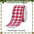 thumbnail image 3 of Christmas Plaid Ribbon Wired, Gingham Ribbon for Holiday Party Xmas Tree Decoration Gifts Wrapping Wreath Bow DIY Crafts Making Supplies Farmhouse Home Decor, 3 of 7