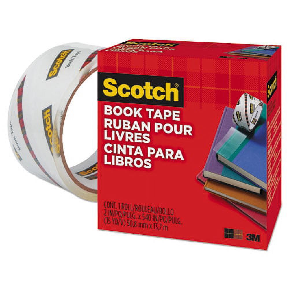Book Tape, 3" Core, 2" X 15 Yds, Clear | Bundle of 5