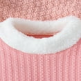 thumbnail image 4 of EASTIN Filles Rose à Manches Longues Robe de Câble en Peluche avec Sac de Ceinture Blanc, 4 of 9