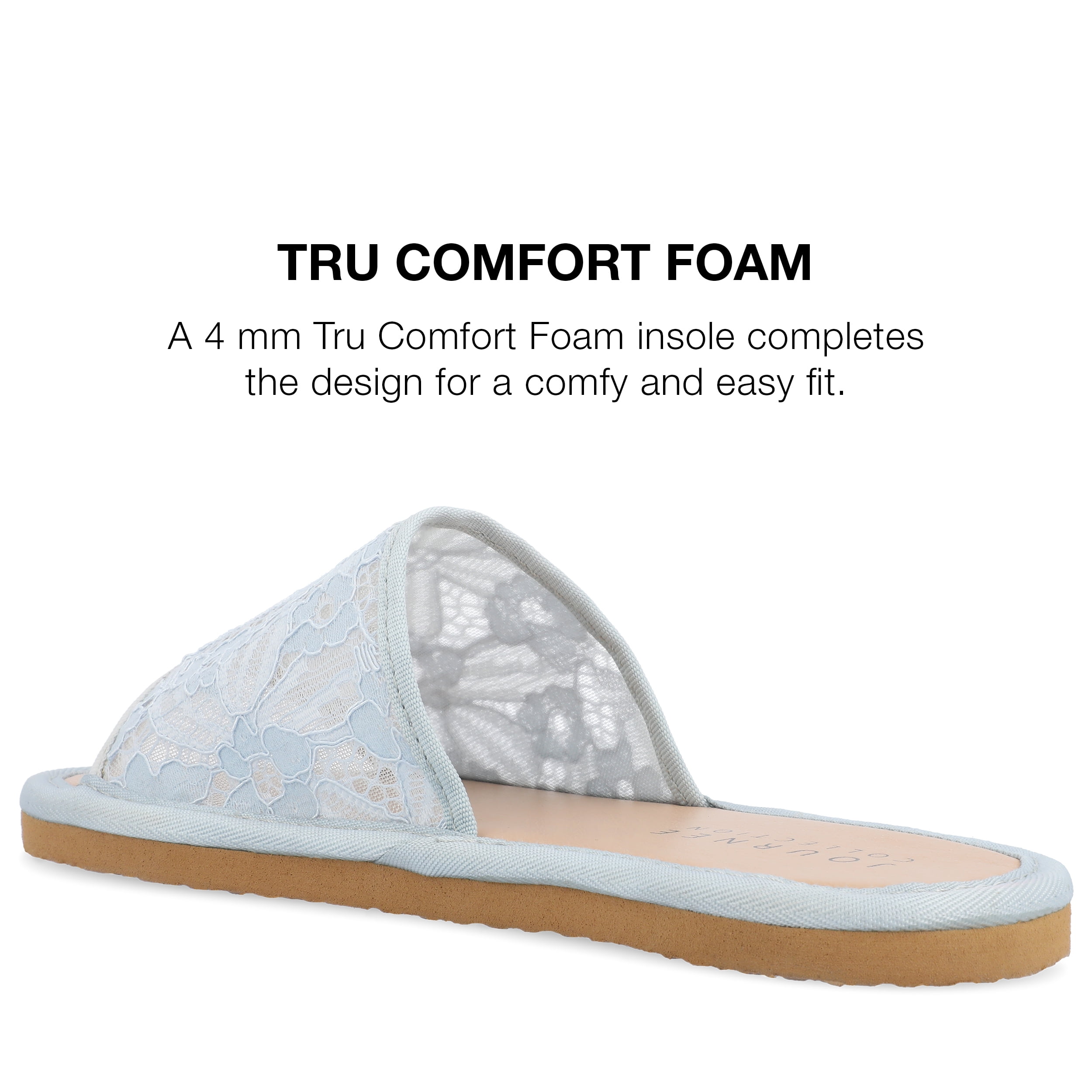 Journee Collection Womens Eniola Tru Comfort Foam Slide Flat Sandals