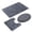 Gray, variant on CJC 3-Piece Bath Rugs Set Solid Color Bathroom Rug Contour Mat Toilet Lid Cover (Gray)