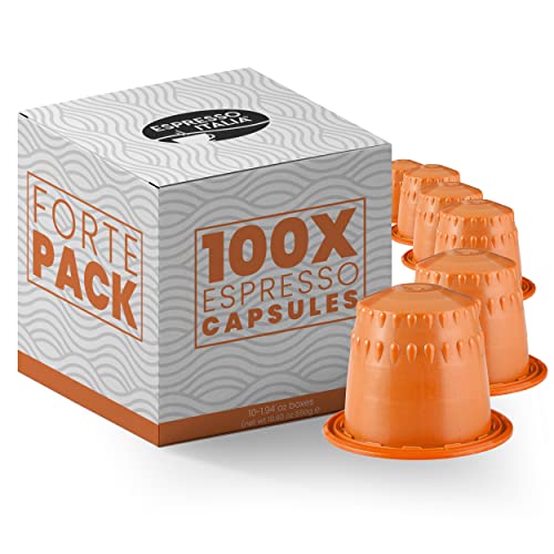 100 pods Espresso Italia FORTE Coffee pods for Nespresso Original Line