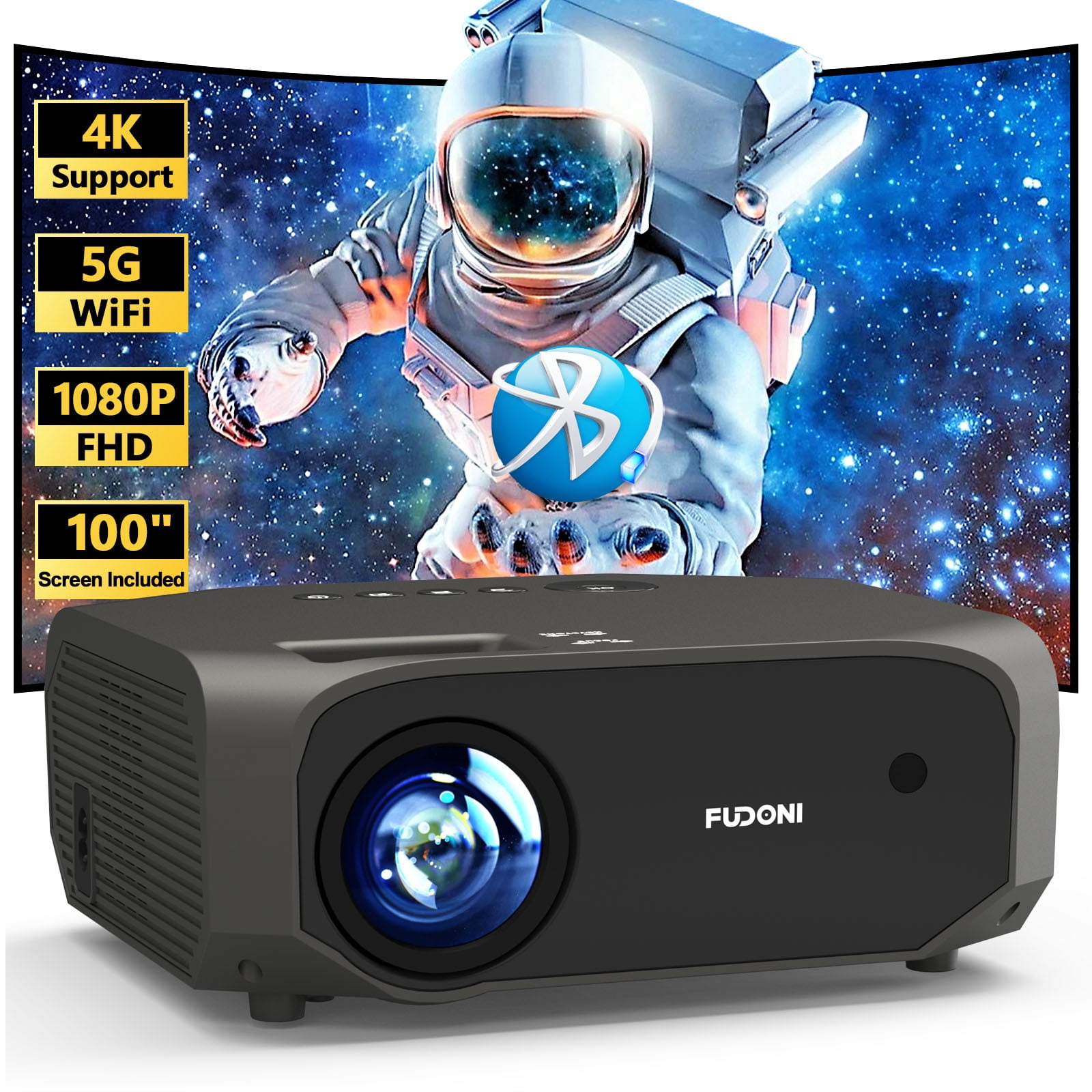  4K Support Android TV 10.0 Projector 5G WiFi Bluetooth Native  1080P, CIBEST Full-Sealed Optical Engine Home Movie FHD Projector with  Netflix/Prime Video Built-in, 8000+ Apps, Autofocus, Stereo Sound :  Electronics