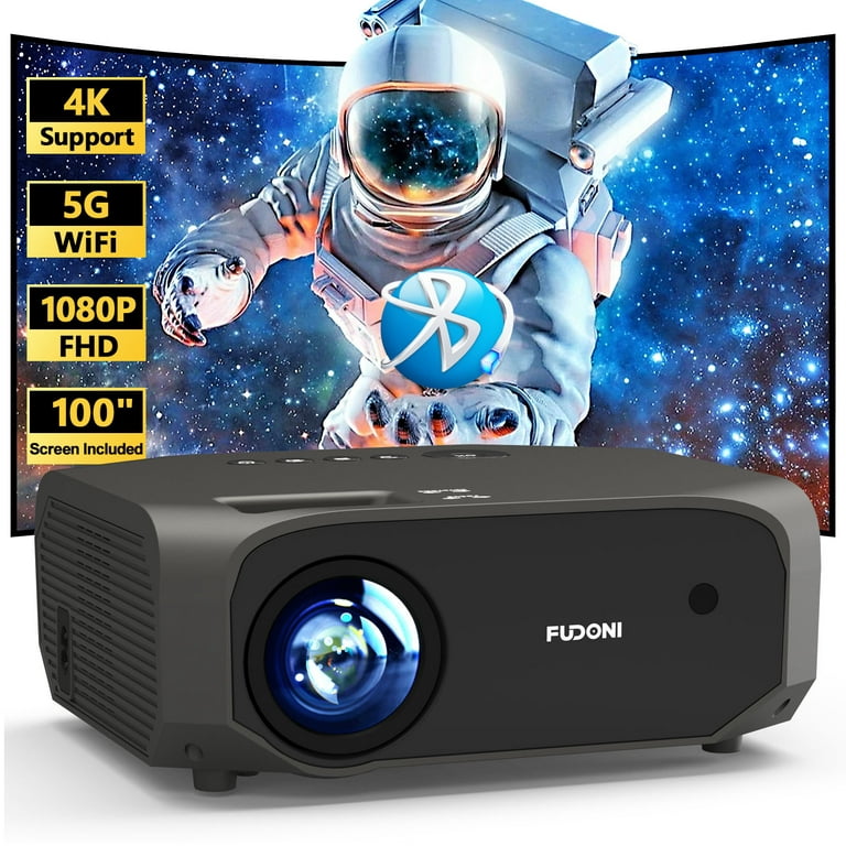 Projector with 5G WiFi and Bluetooth, 10000L Native 1080P Portable