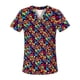 thumbnail image 1 of Ropa de algodón transpirable con estampado de dibujos animados, ropa de cuello en V con cepillo para manos, ropa de enfermera para mujer, ropa de trabajo para quirófano de manga corta para hombre, 1 of 5