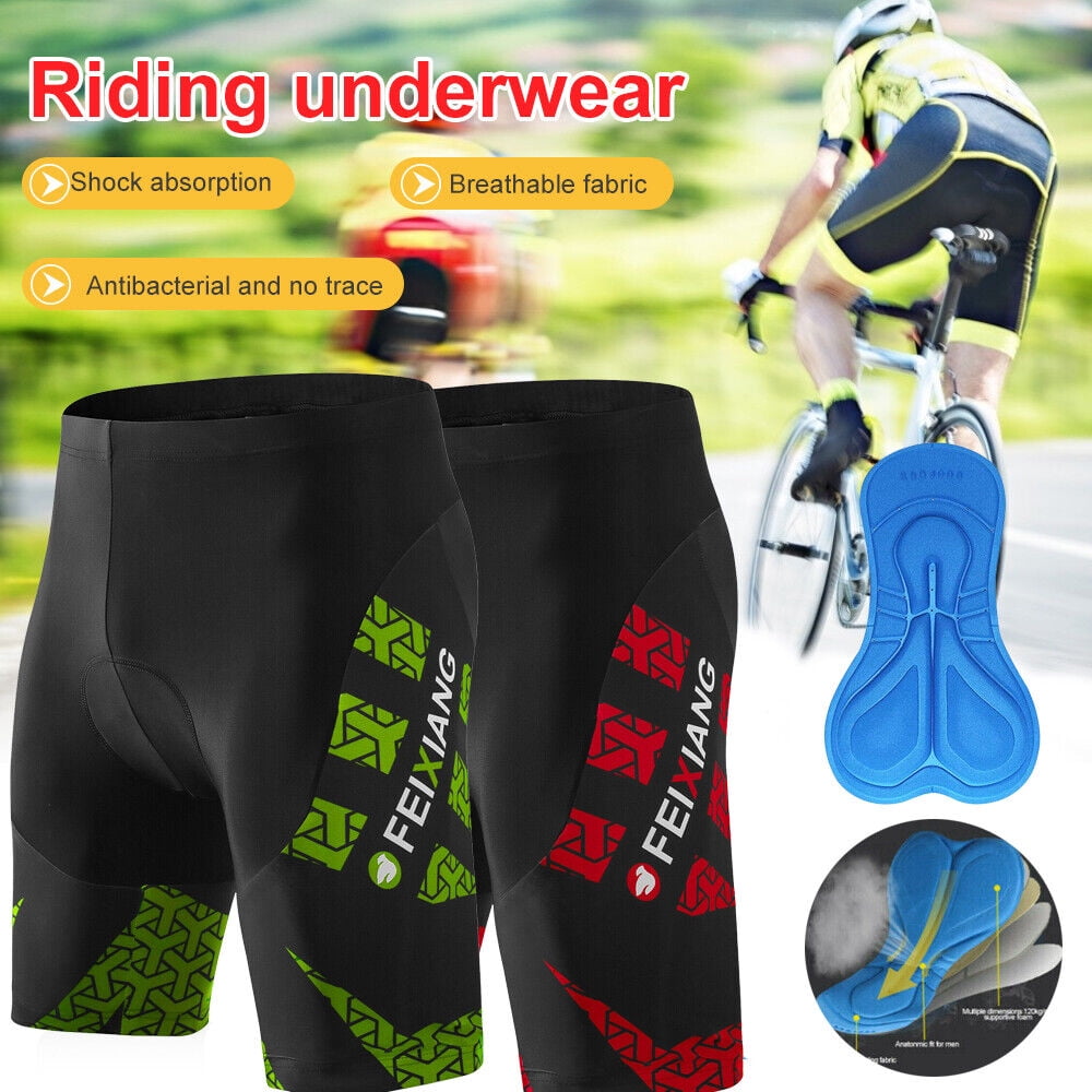 MEETYOO Mens Cycling Shorts 4D Padded Cycling Underwear Breathable Cycle Pants Sports Bike Undershorts Shorts 