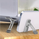 thumbnail image 2 of 4x Mini Soporte de Metal Plegable Universal Soporte de Base para Computadora Portátil Soporte de Enfriamiento Ajustable Delgado para Tableta Portátil, 2 of 5